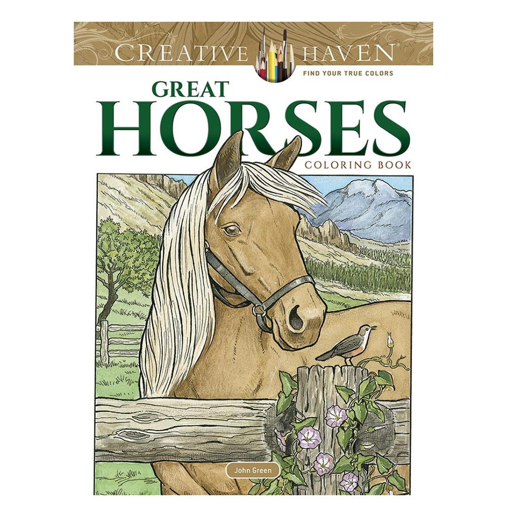 Dover, Coloring Books, Art & School, Creative Haven, Great Horses, 588627